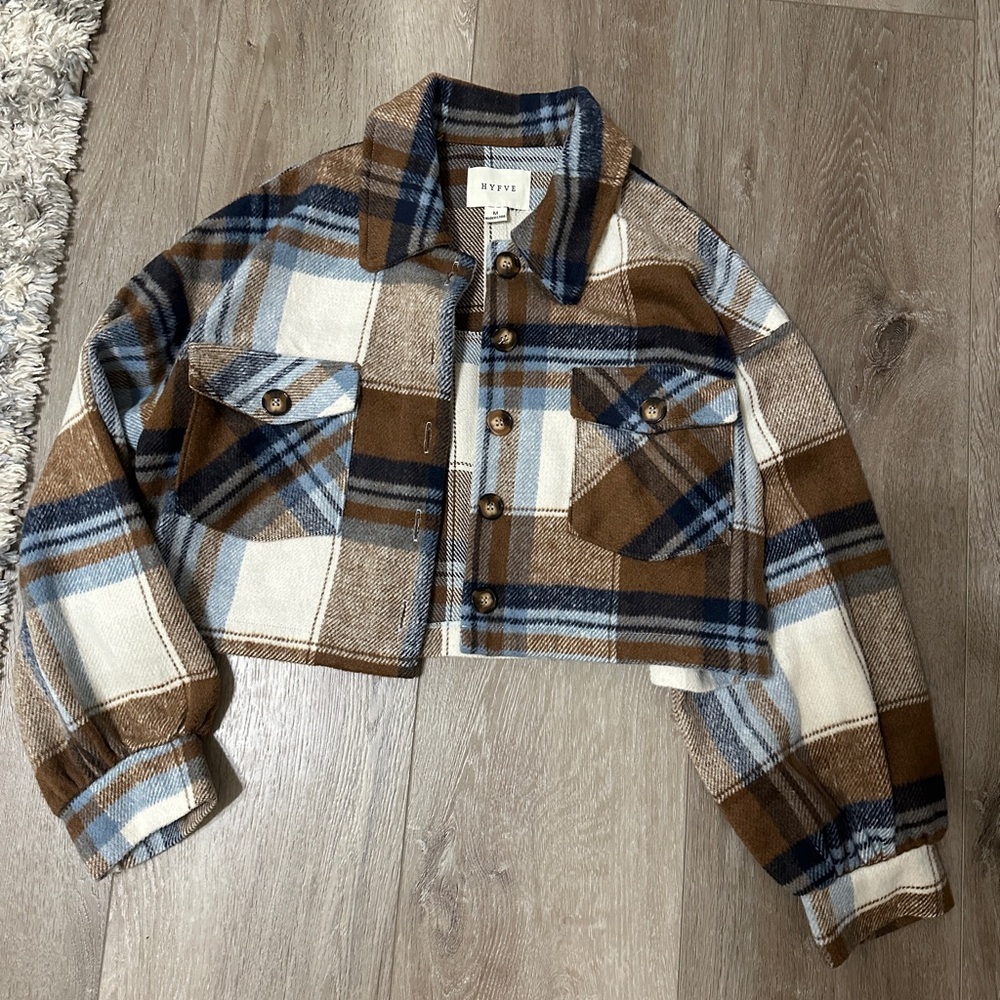 HYFVE flannel crop jacket